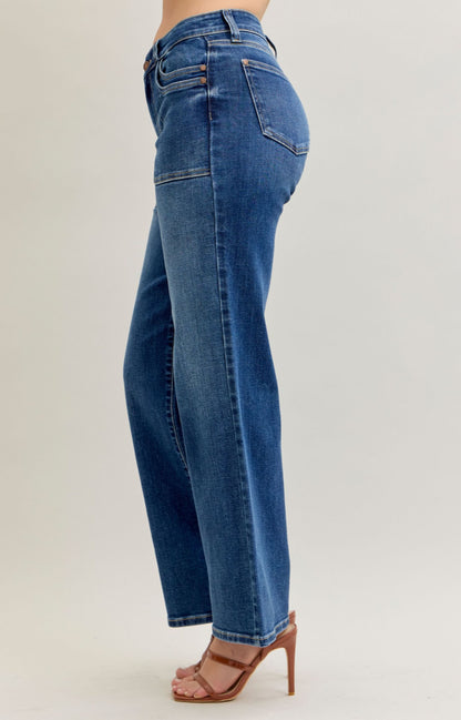 Judy Blue Double Pocket Straight Leg Jeans