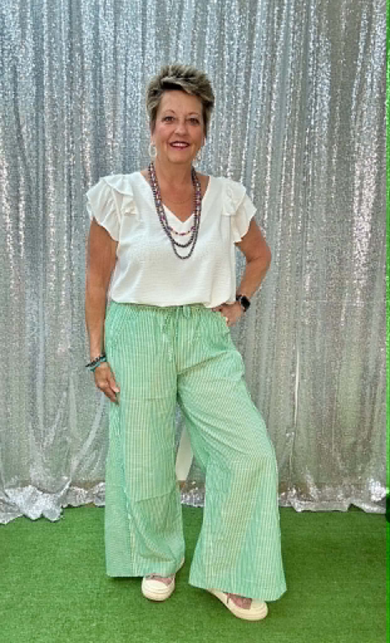 Umgee Vertical Stripe Pants