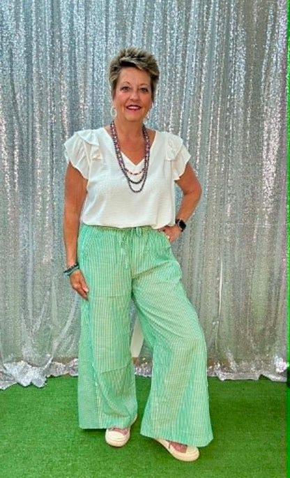 Umgee Vertical Stripe Pants
