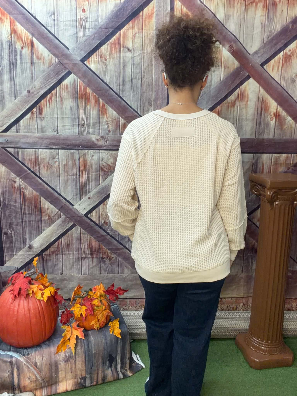 New Me Crew Neck Long Sleeve Brushed Thermal