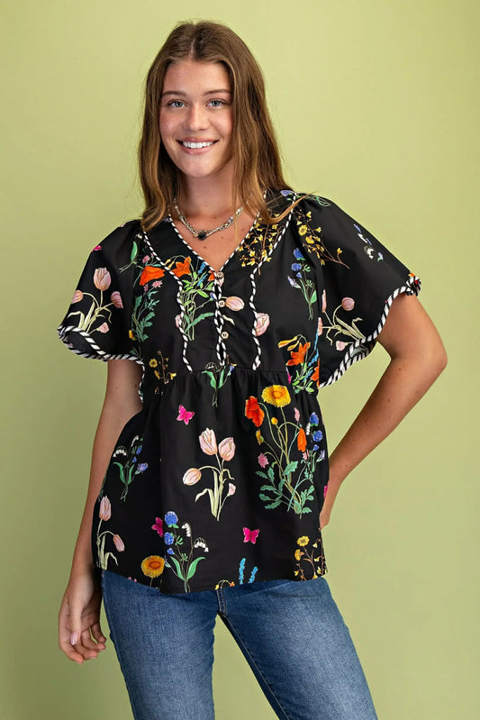 GiGio Floral v neck