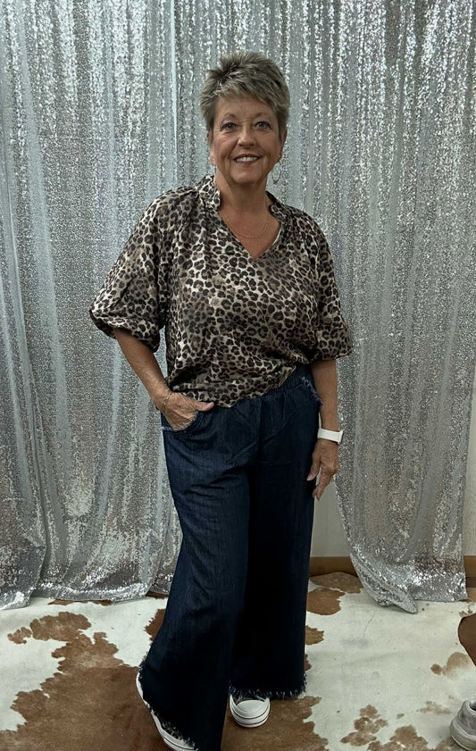 Umgee Denim Wide leg Bottoms