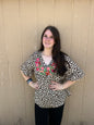 Leopard Embroidered Top