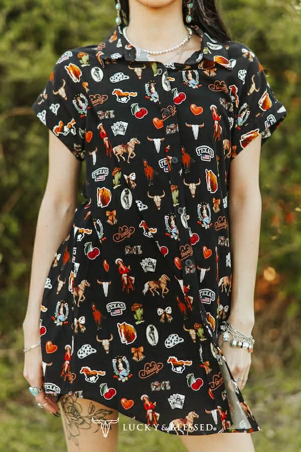 Lucky & Blessed cowboy Tunic PLUS