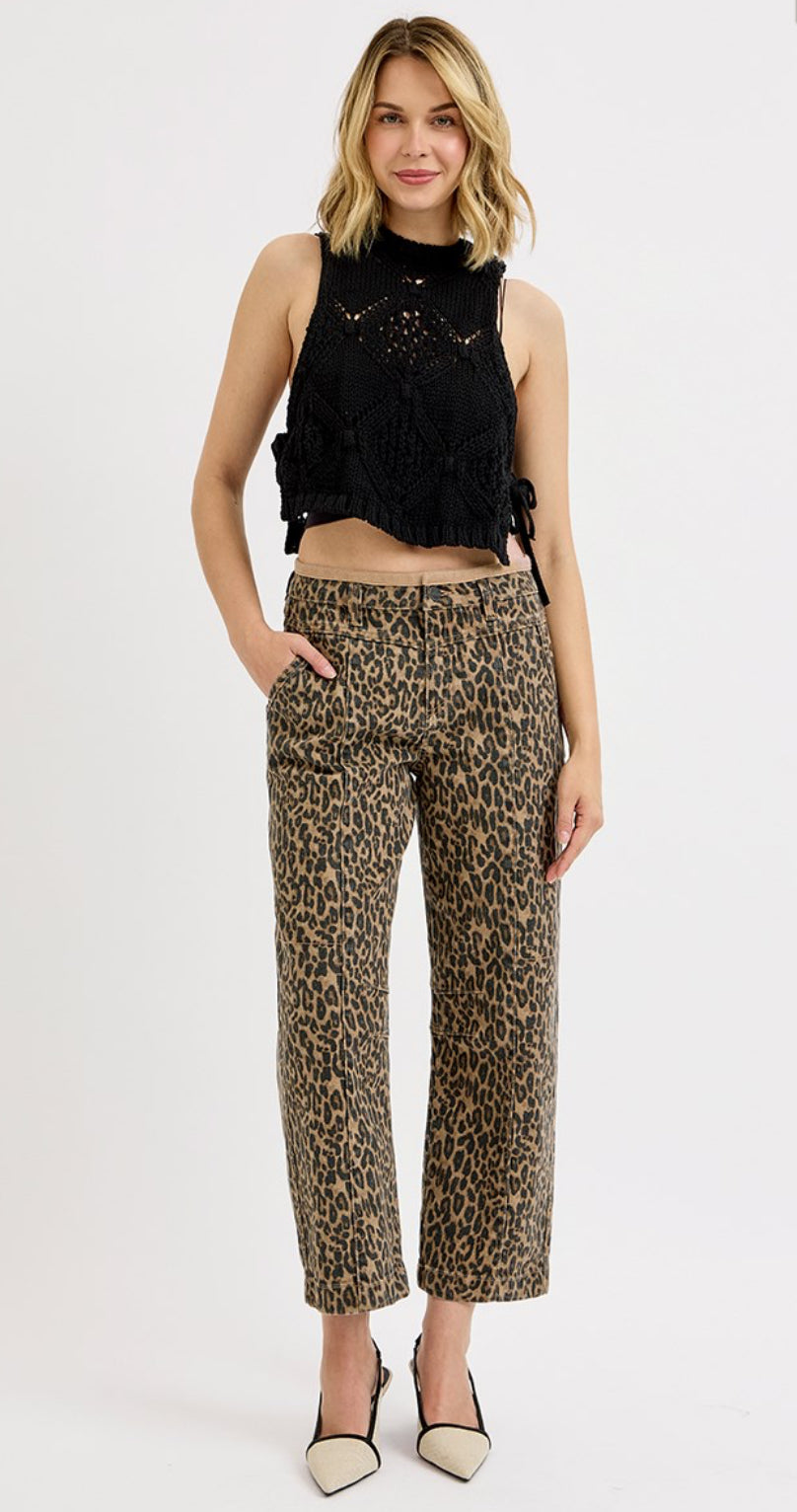 Risen Leopard Relaxed Jeans