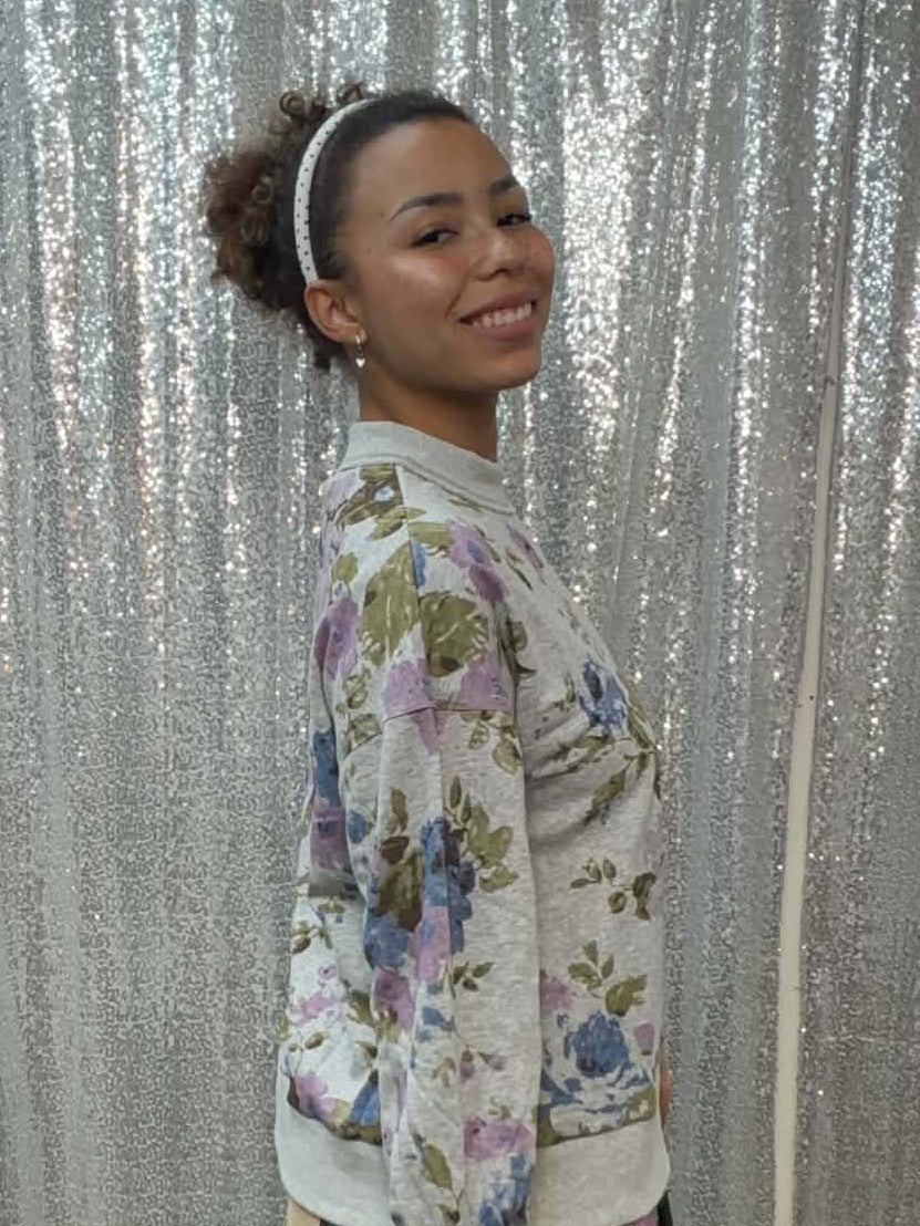 Very J Floral Sweatshirt