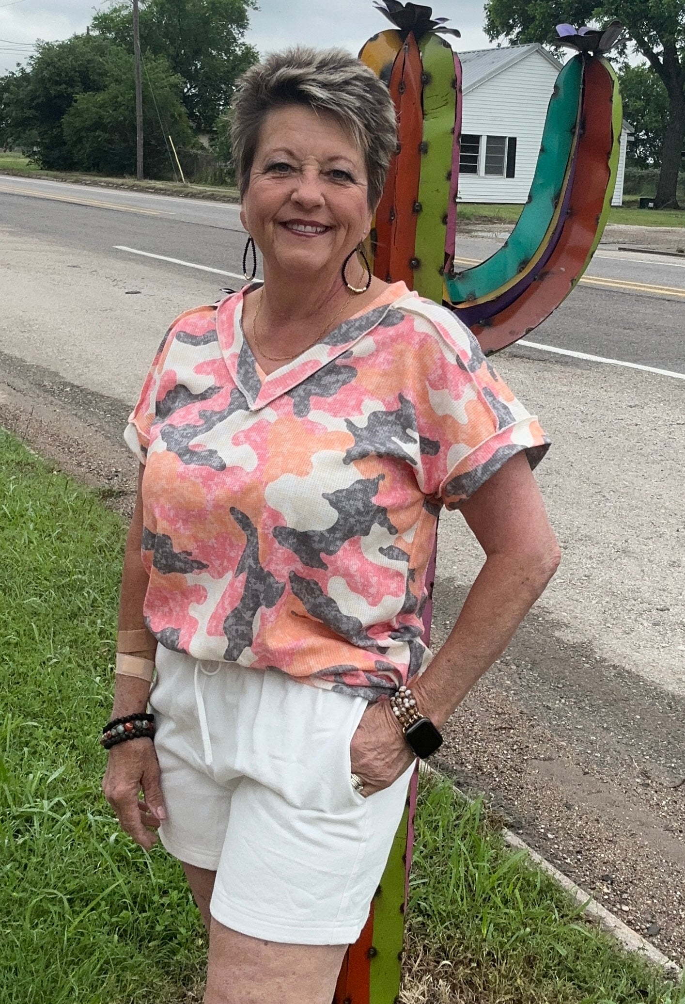 Heimish Sherbet Camo Top