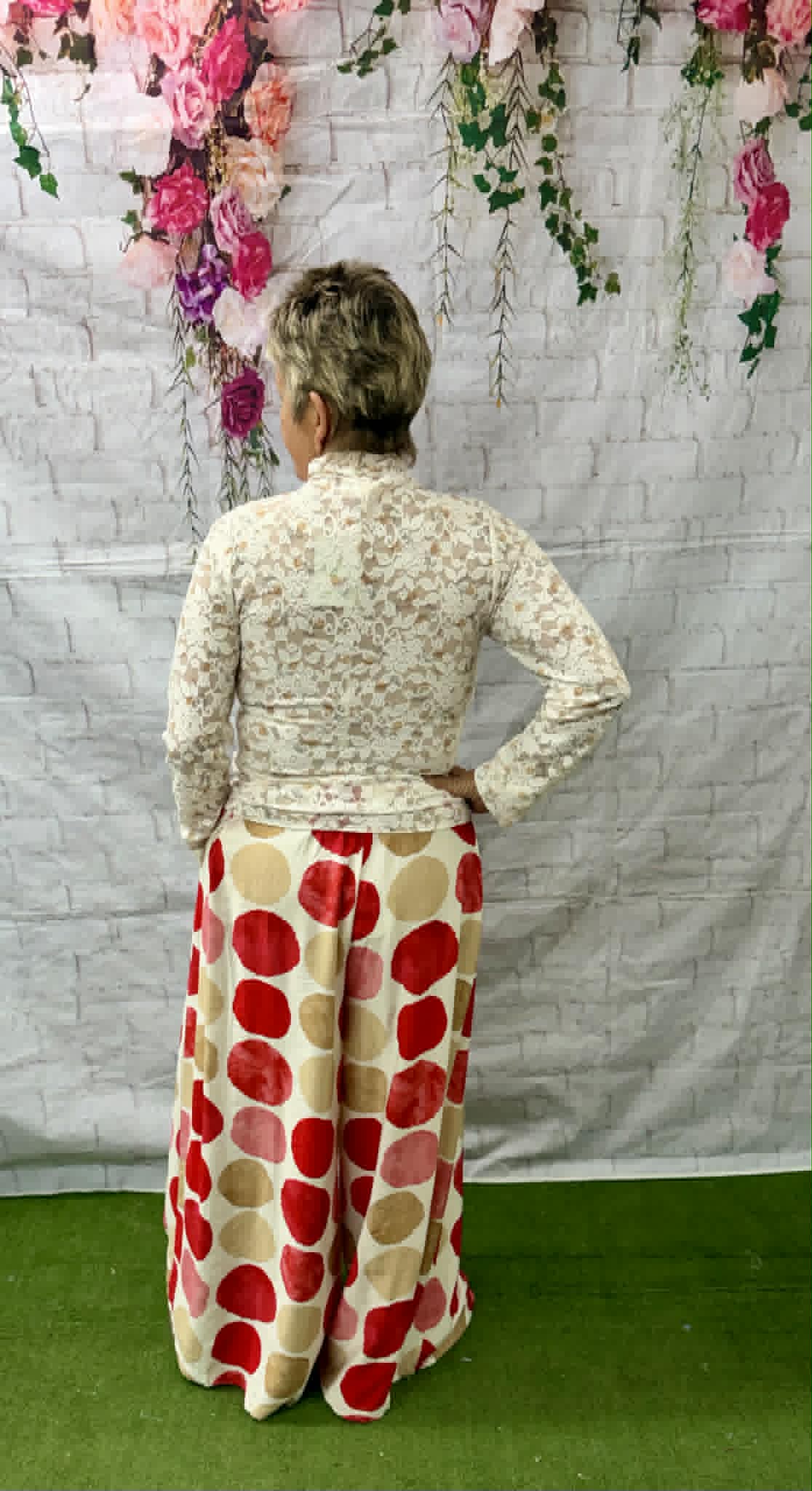 Umgee wide leg polka dot pants