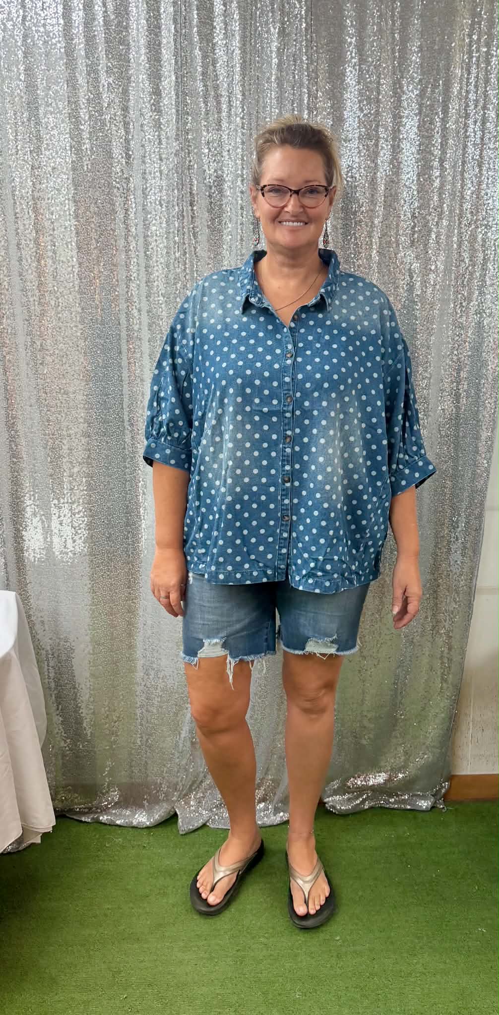 Heimish Jean Polka Dot Top