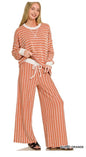 Zenana Raised Rib Striped SET