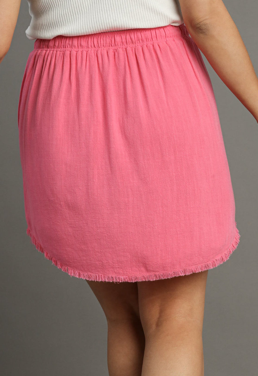 Umgee Linen Skirt Plus Size