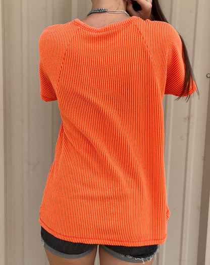Solid Urban Ribbed Top