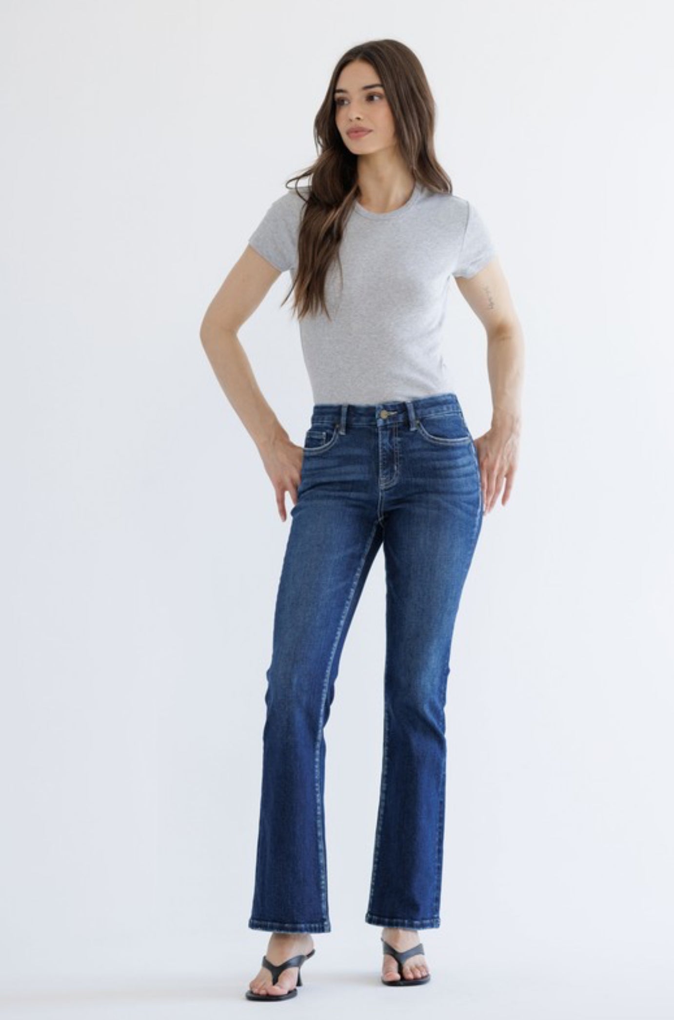 Mica Cats Eye Bootcut Jeans