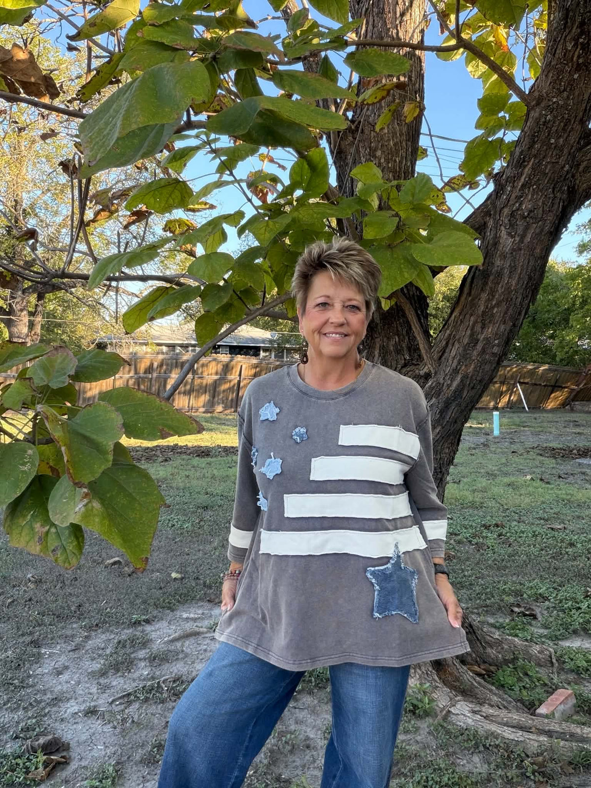 Sage + Fig Star Crewneck