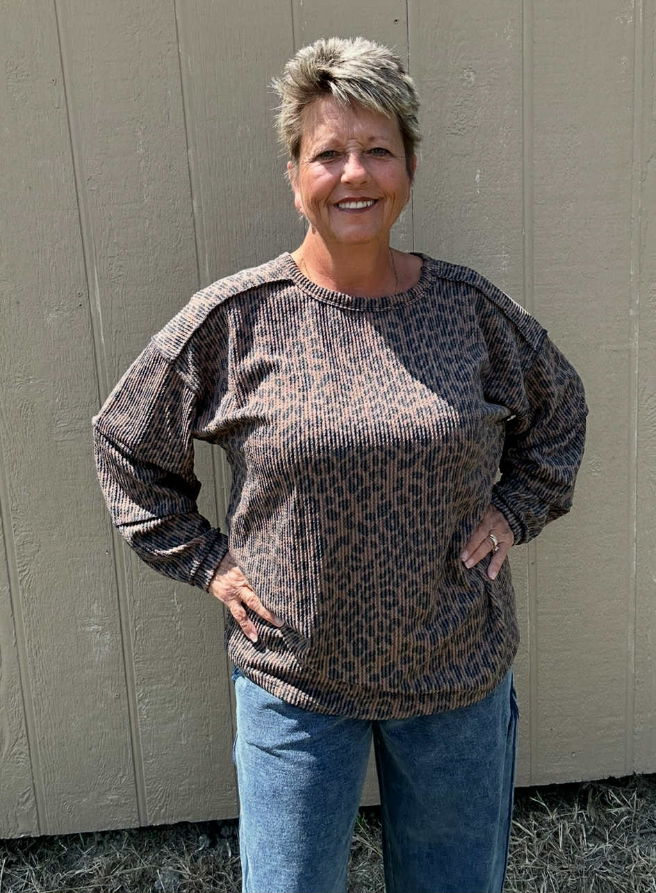 Heimsh ribbed leopard top