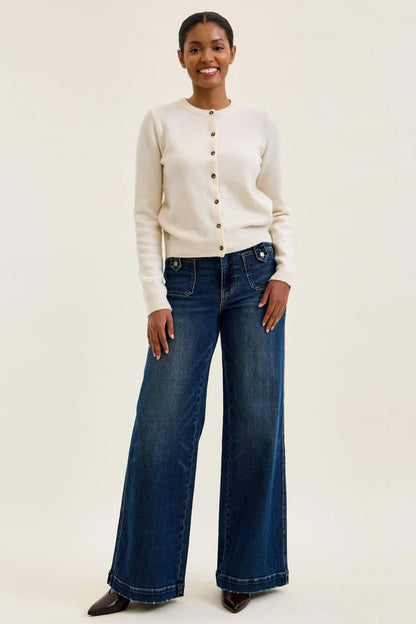 JUDY BLUE LUX  RETRO WIDE w/ FRONT PATCH POCKET