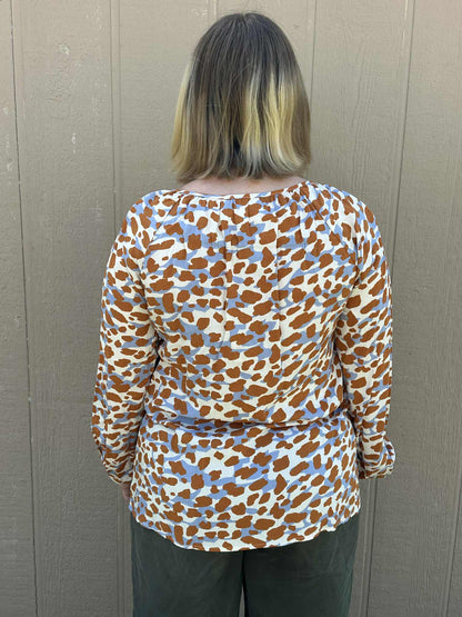 Savanna Jane Embroidered Printed Top