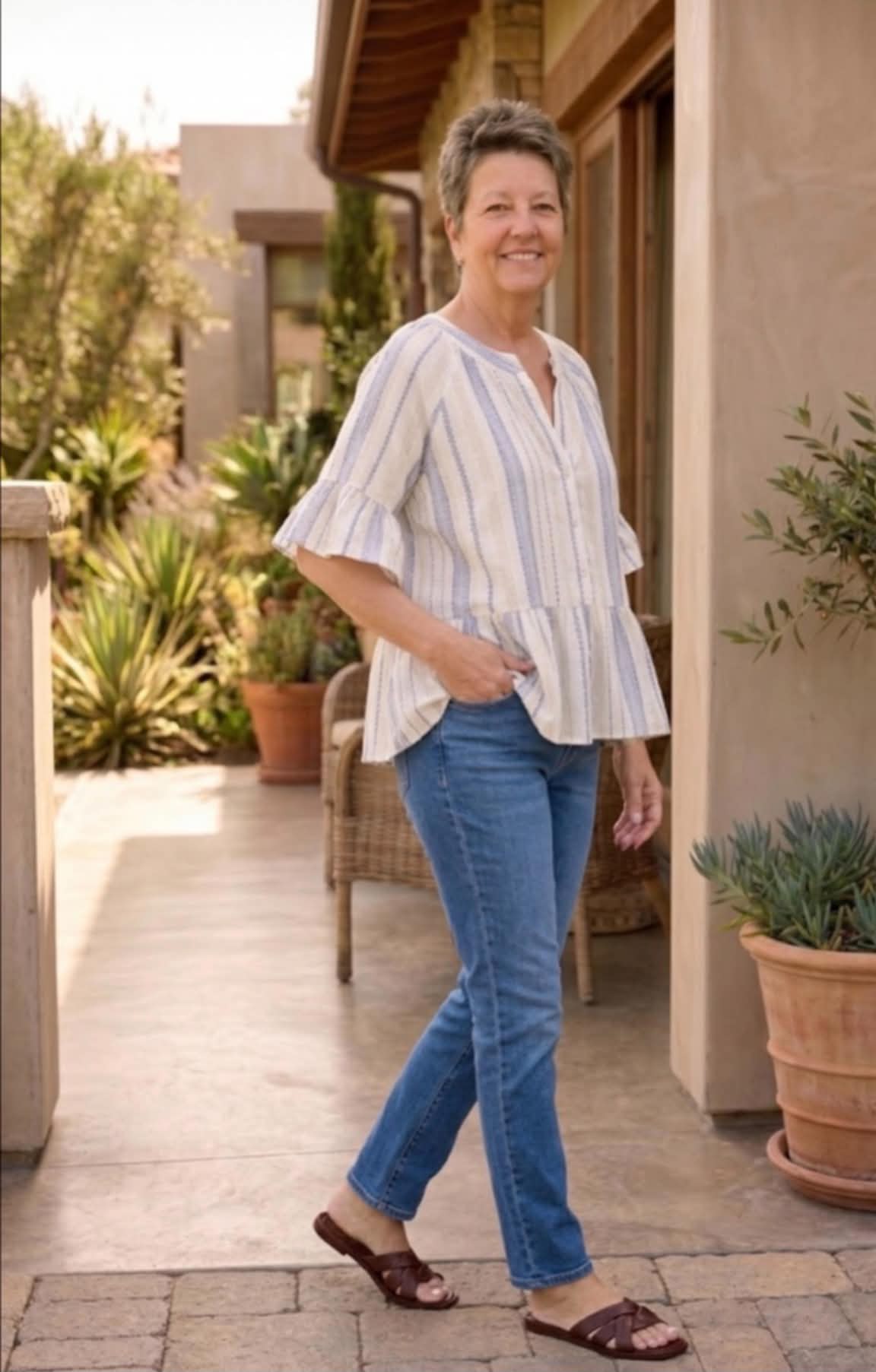 Very J lite Blue Top
