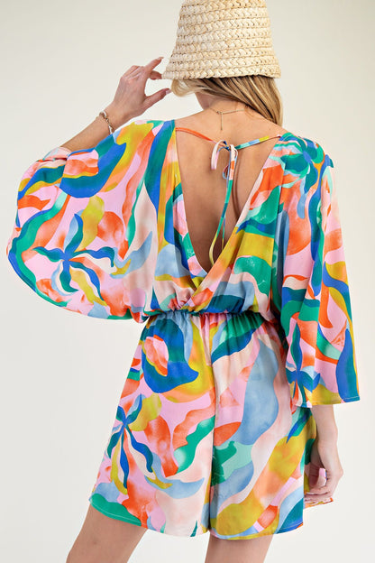 Easel Printed Challis Romper