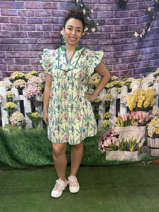 Umgee Cream Floral Mix Dress