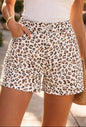 Risen Leopard Cream Shorts