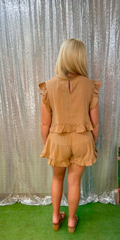 Very J Ruffle Short Sets