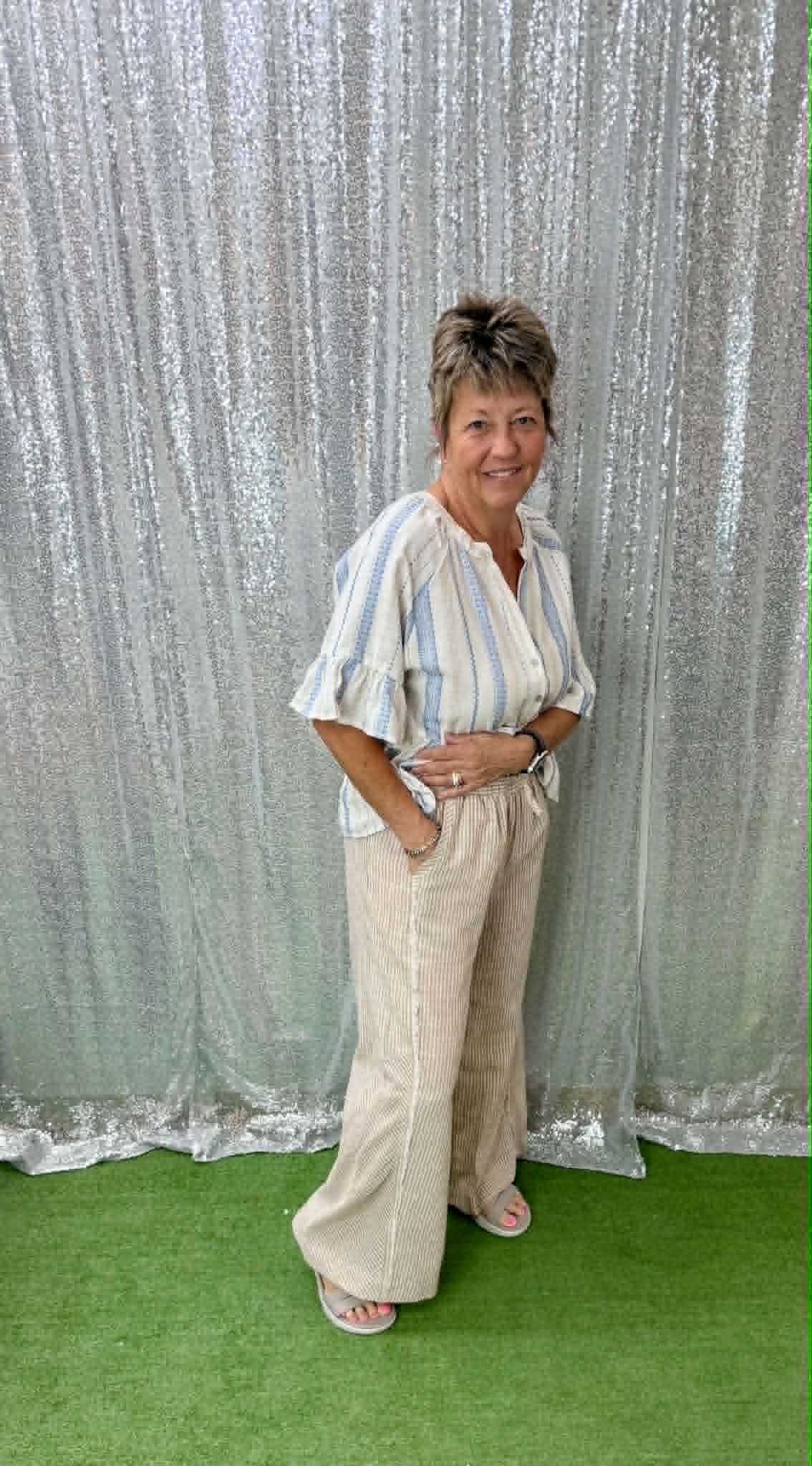 Umgee Vertical Stripe Pants