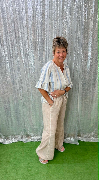 Umgee Vertical Stripe Pants