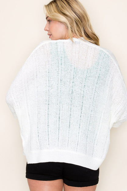 Kimono Sleeve Sweater Cardigan