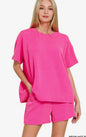 Zenana ribbed short SET