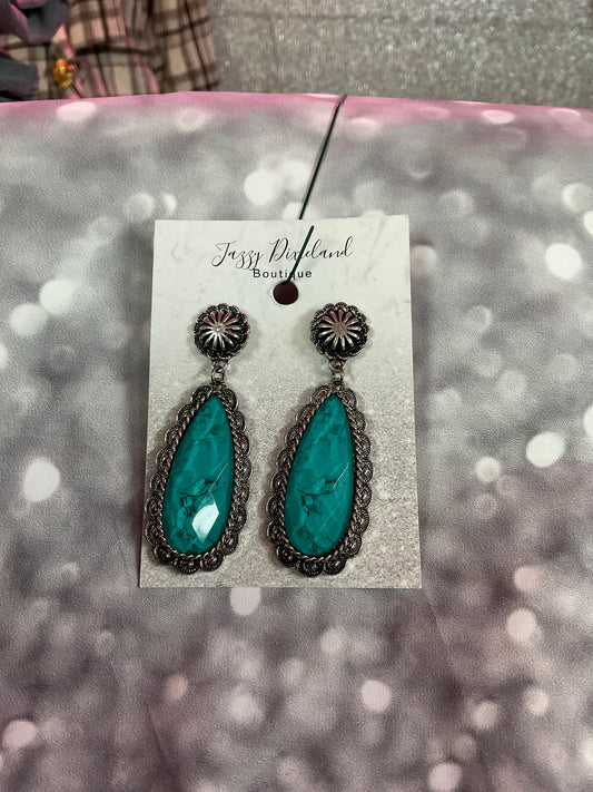 Teardrop Turquoise earrings