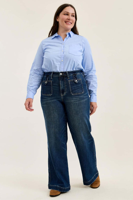 Judy Blue PLUS  LUX retro wide front patch