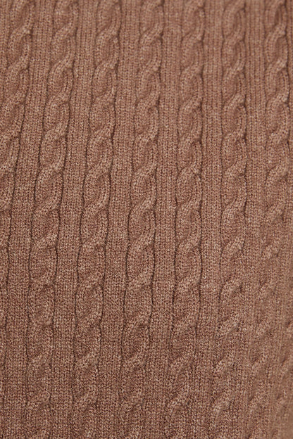 Short Sleeve Cable Cardigan