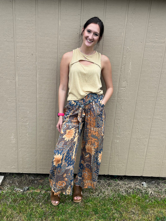 Vintage Patterned Pants