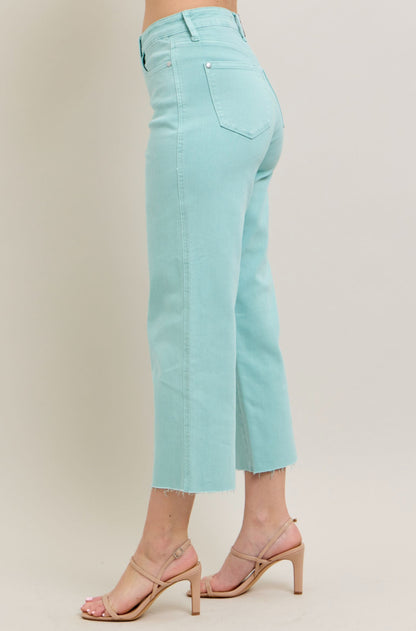 Judy Blue Sky Wide Leg Crops