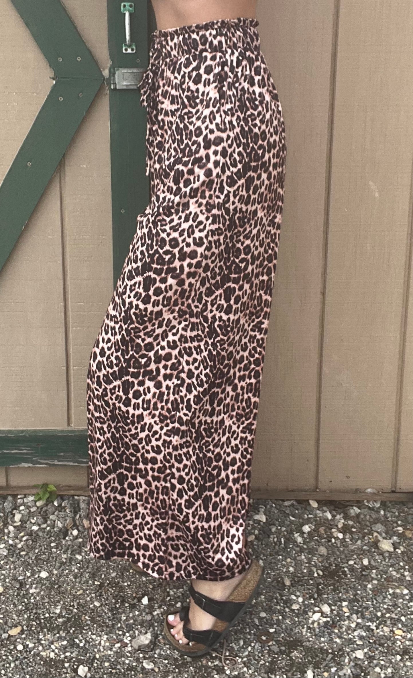 Leopard Wide Leg Pants