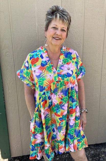 Easel Challis Woven Dress