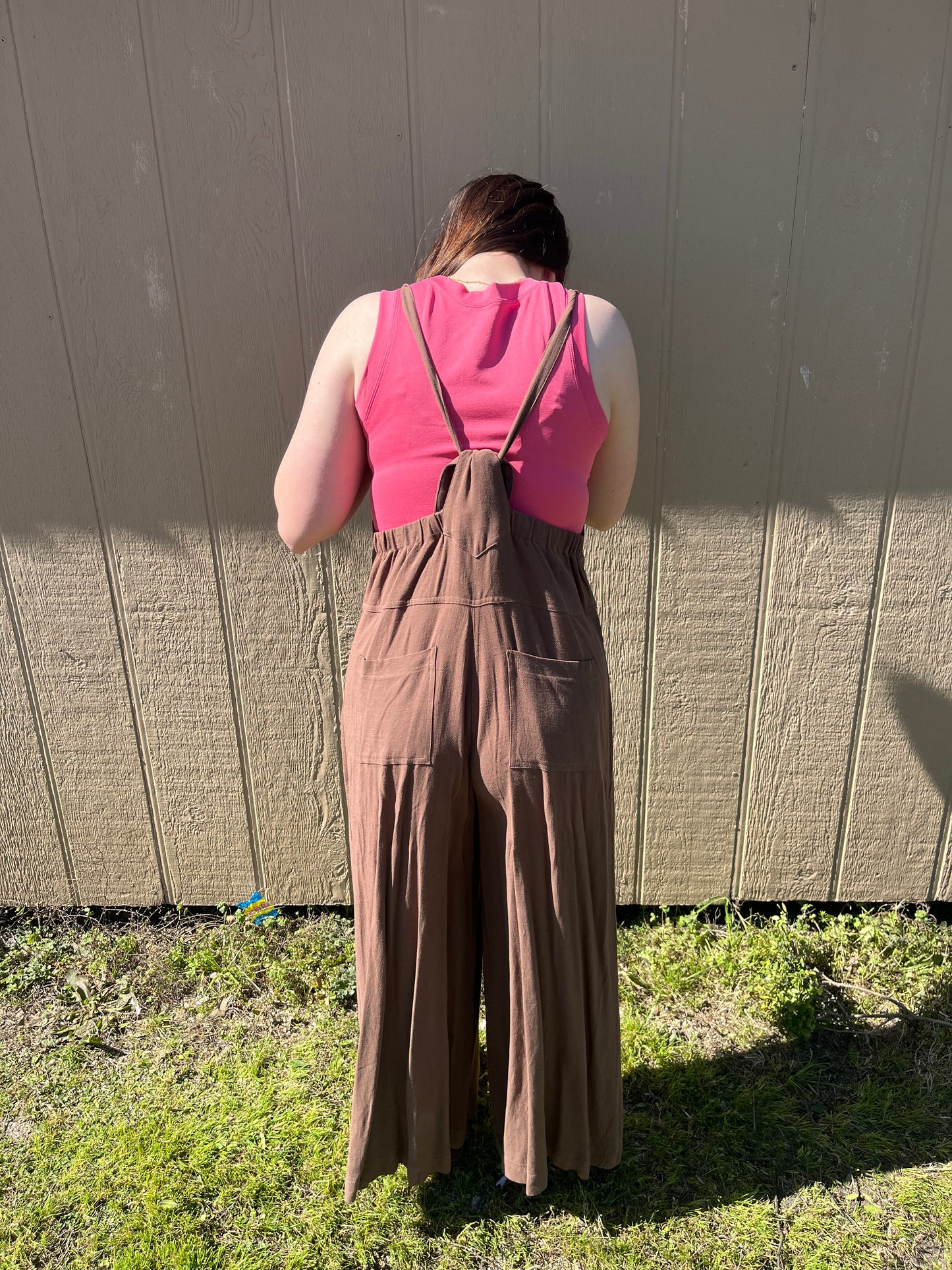 Brown Wide Leg Jumpsuit