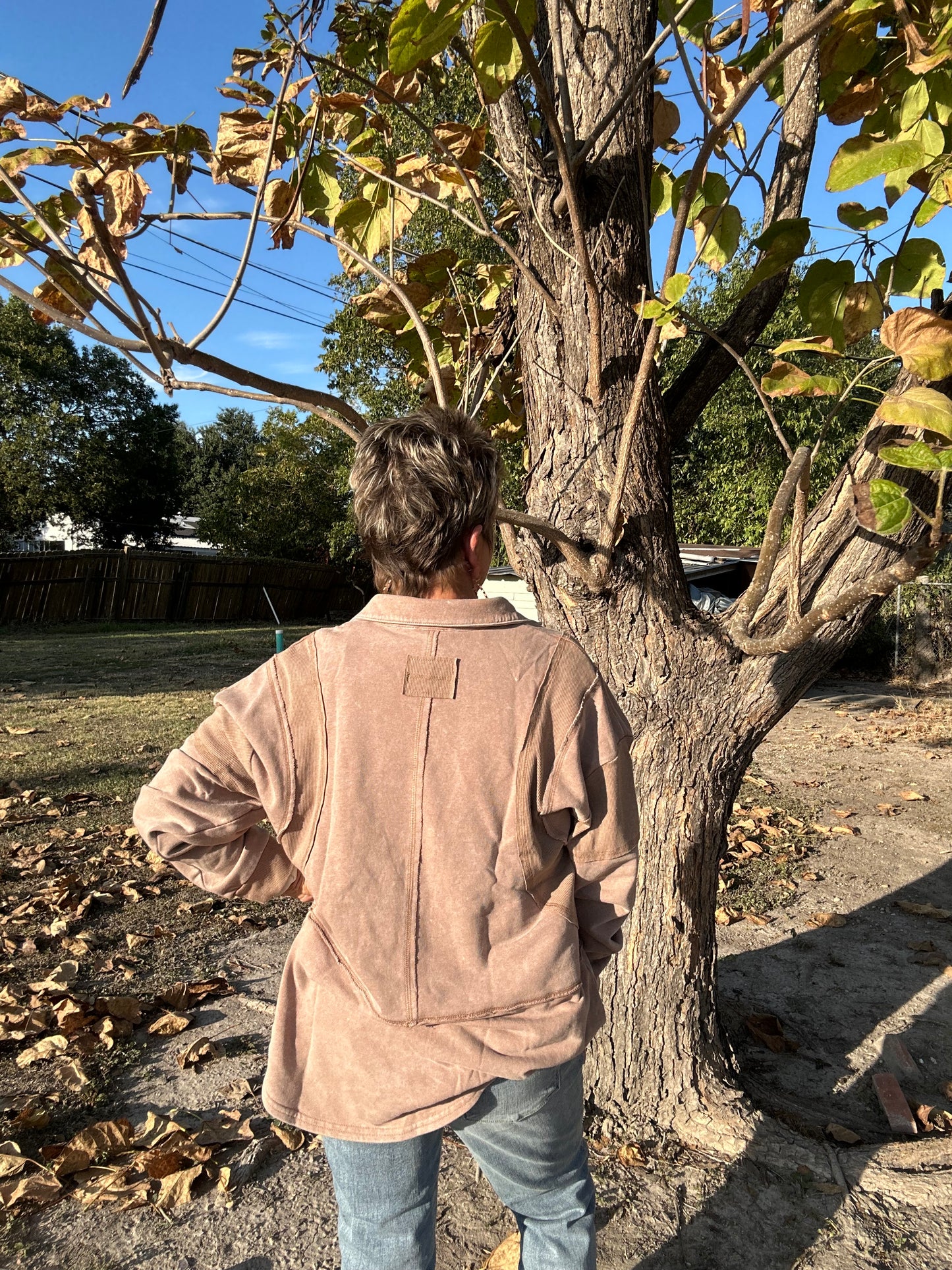 Oversized French Terry Knit Top