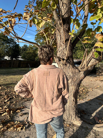 Oversized French Terry Knit Top