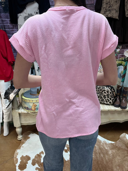 Ribbed “MAMA” Top