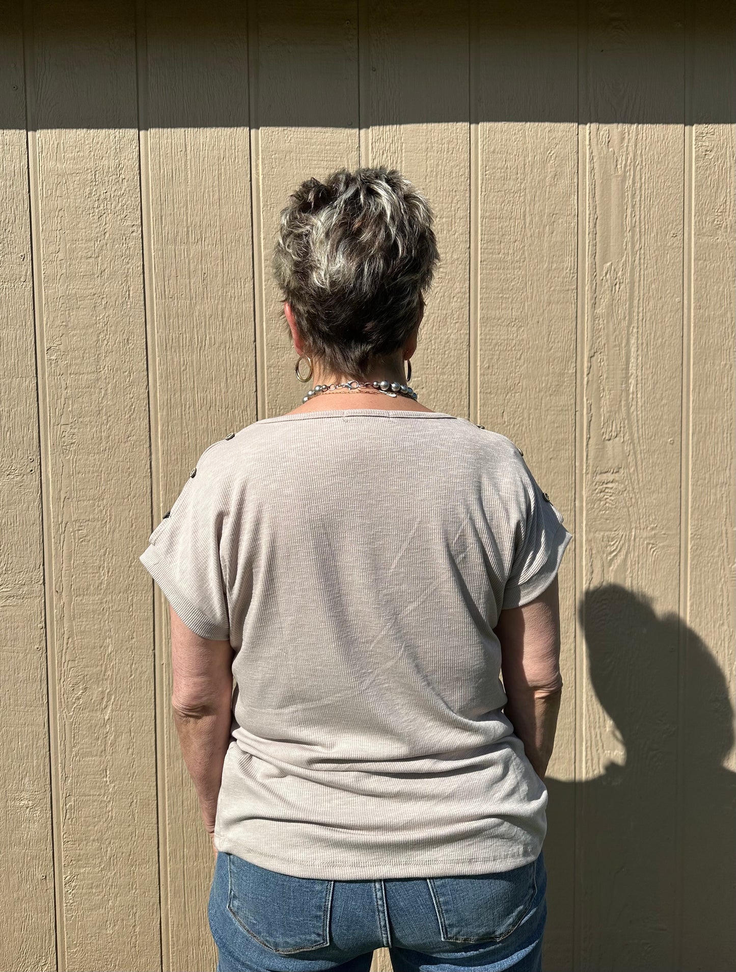 Staccato Button Sleeve Top