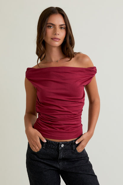 Ruched Off the Shoulder Top