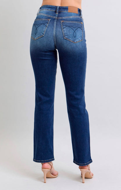 **Judy Blue Thermal Straight Jeans