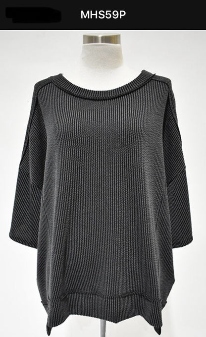 ANDREE by Unit Ribbed top