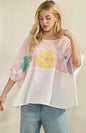 Sage + Fig Pink Floral Top