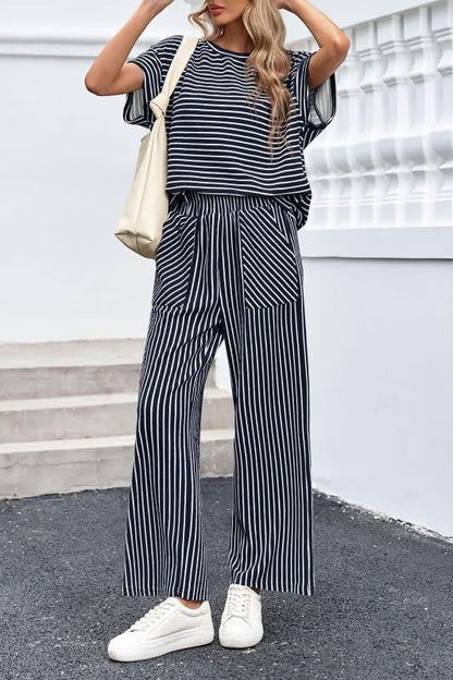 Aiwee stripe pant set