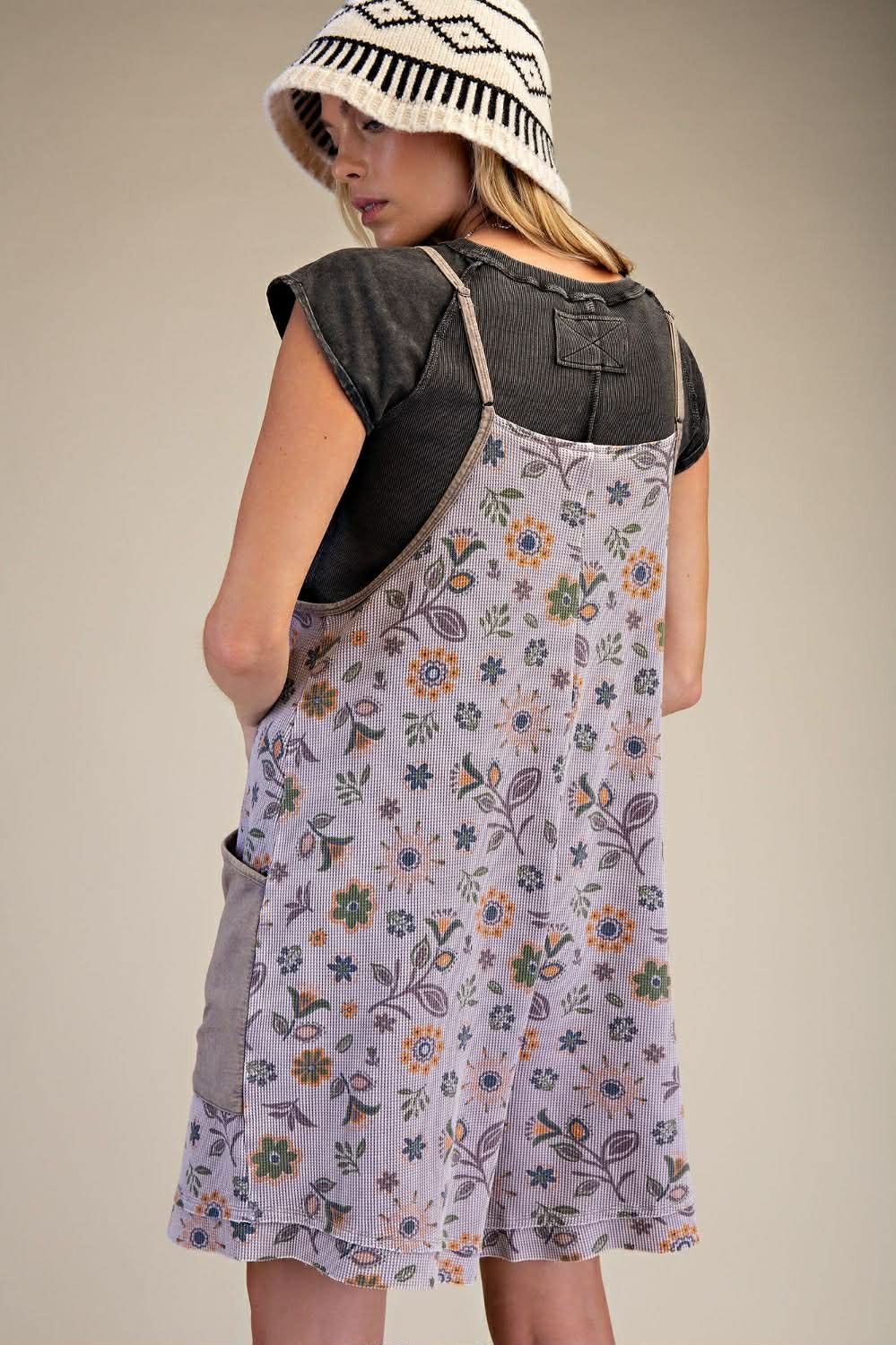 Easel waffle print romper