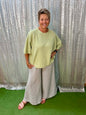 Tres Bien cloudy knit green top