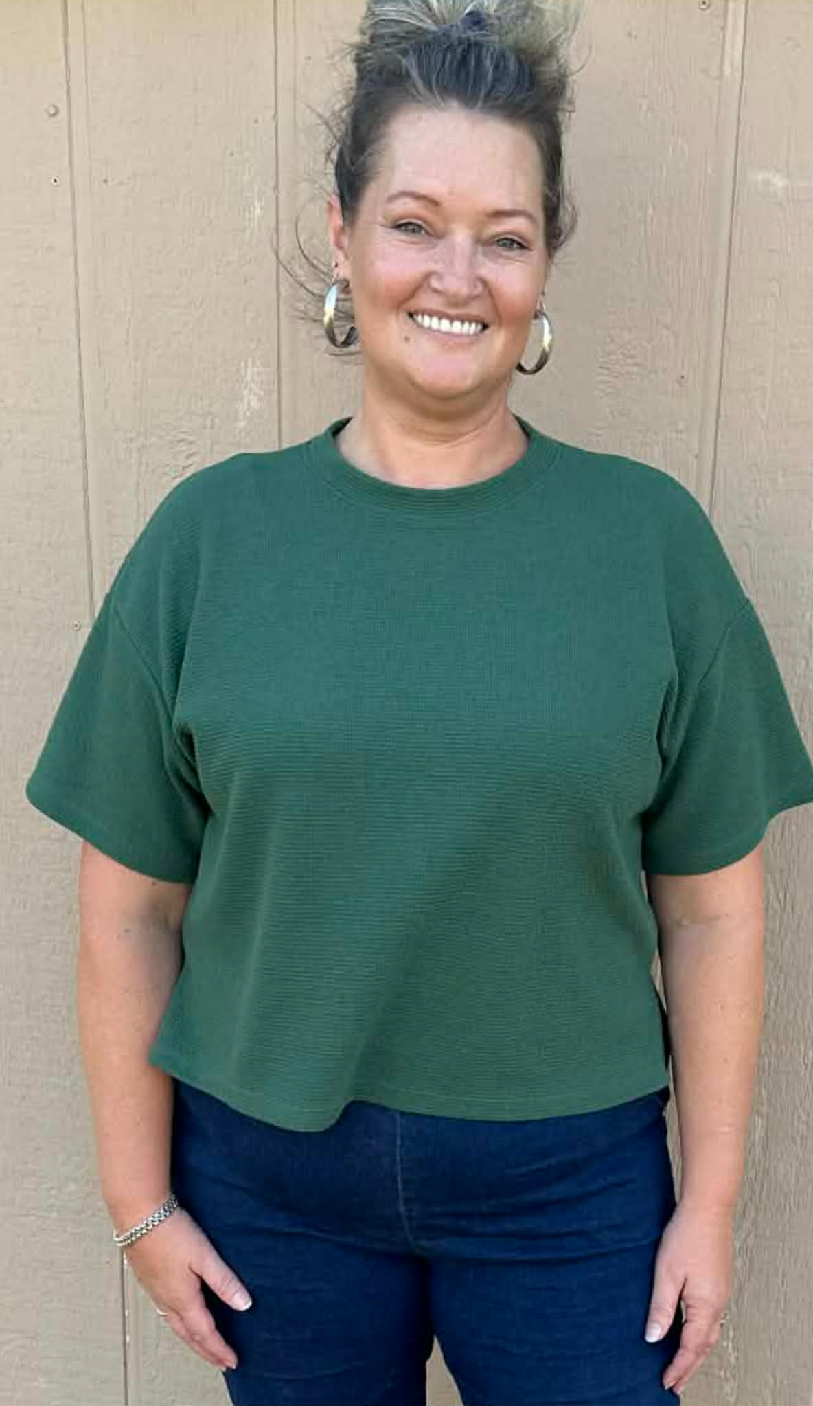 Tres Bien Cloudy Knit Short Sleeve Top